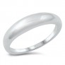 Bague Anneau mixte dôme 5 mm arrondi Argent 925