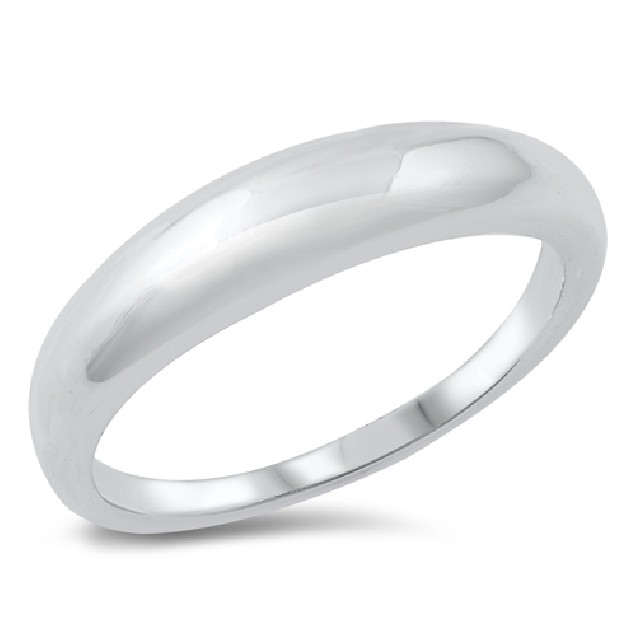 Bague Anneau mixte dôme 5 mm arrondi Argent 925