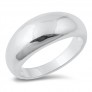 Bague Anneau mixte dôme 13 mm arrondi Argent 925