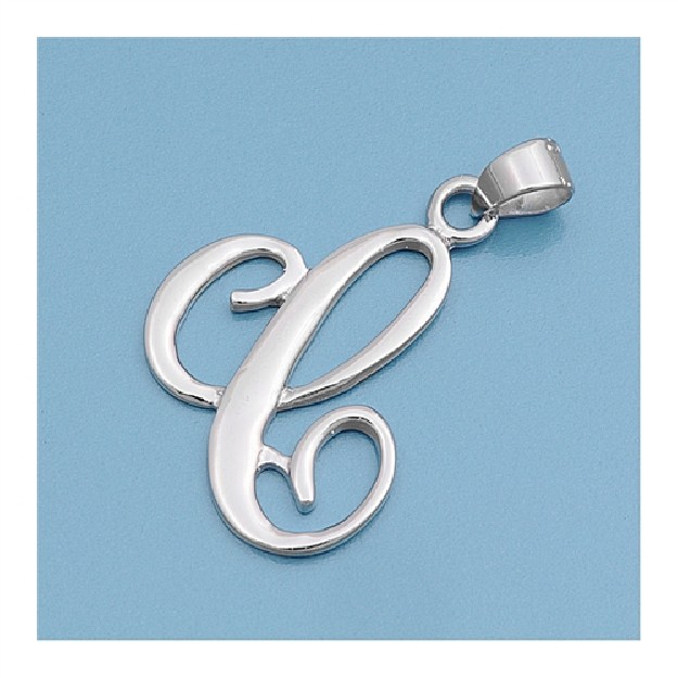 Pendentif initiale Lettre C argent 925