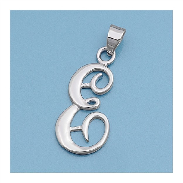 Pendentif initiale Lettre E argent 925