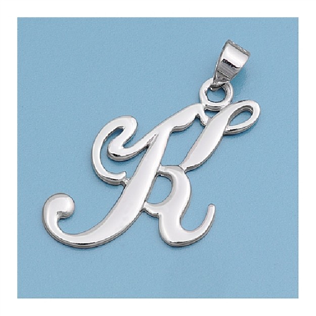 Pendentif initiale Lettre K argent 925