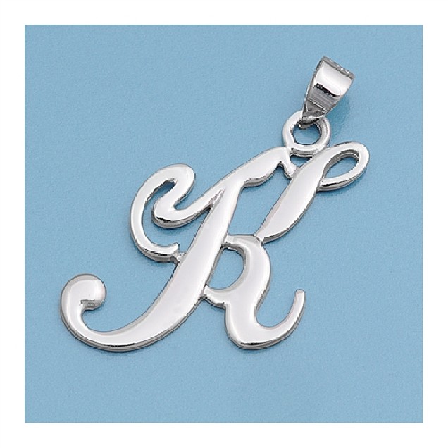 Pendentif initiale Lettre K argent 925