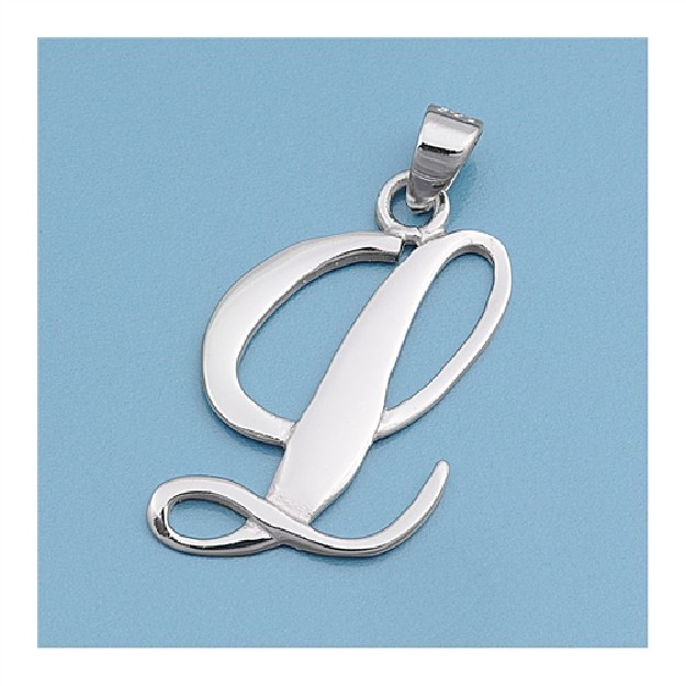 Pendentif initiale Lettre L argent 925