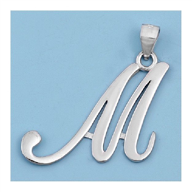 Pendentif initiale Lettre M argent 925