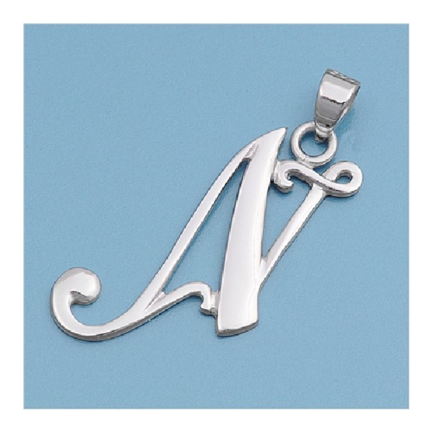 Pendentif initiale Lettre N argent 925