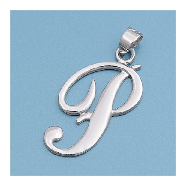 Pendentif initiale Lettre P argent 925