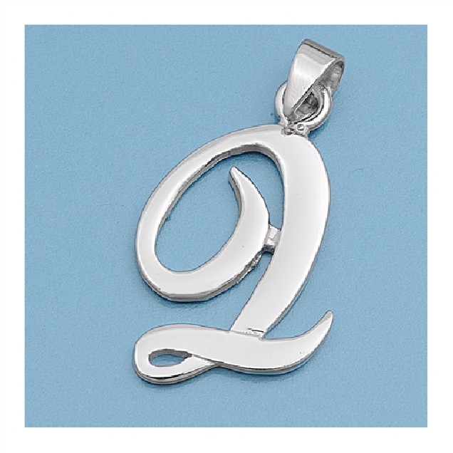 Pendentif initiale Lettre Q argent 925