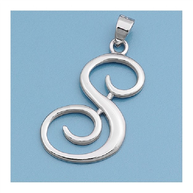 Pendentif initiale Lettre S argent 925