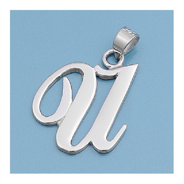 Pendentif initiale Lettre U argent 925