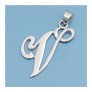 Pendentif initiale Lettre V argent 925