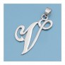 Pendentif initiale Lettre V argent 925