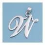 Pendentif initiale Lettre W argent 925