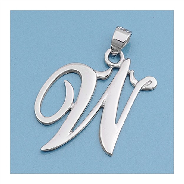 Pendentif initiale Lettre W argent 925