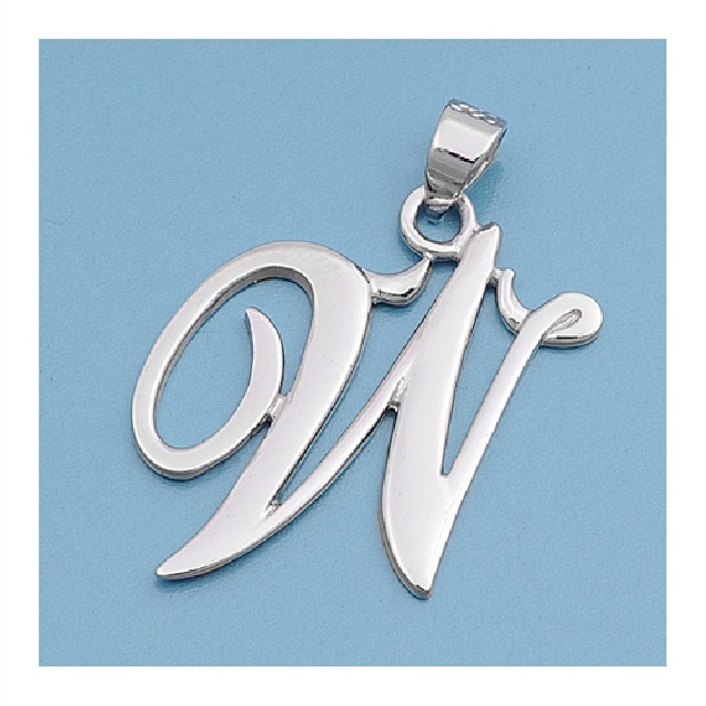 Pendentif initiale Lettre W argent 925