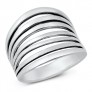 Bague large 7 rangs Argent 925