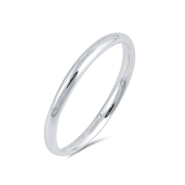 Anneau Alliance Femme 2 mm large Argent 925