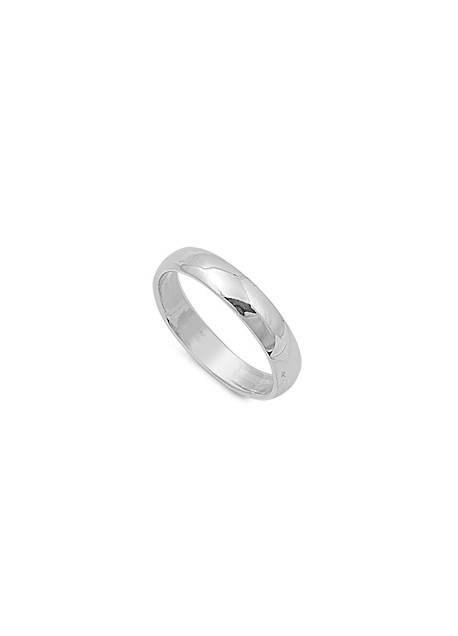 Anneau Alliance Mixte 4 mm large Argent 925