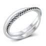 Bague 2 Anneaux Mixte 2 mm Argent Massif