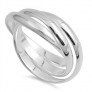 Bague 3 Anneaux Mixte 3 mm Argent Massif