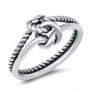 Bague mixte torsadée cordage double noeud Argent 925