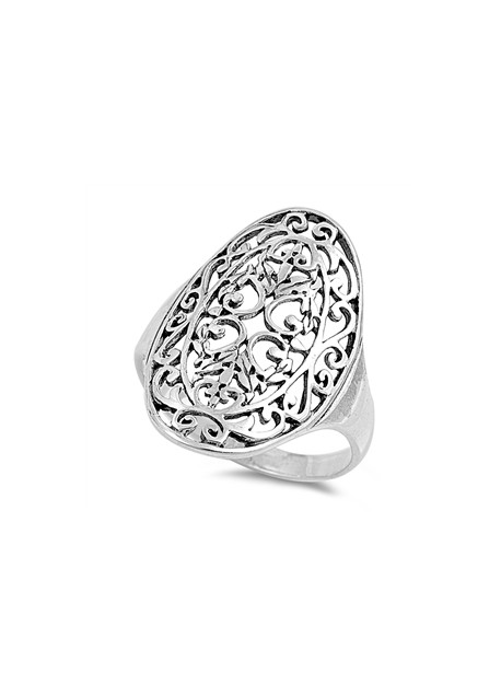 Bague imposante Dentelle ciselure Argent 925