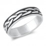 Bague Anneau mixte tressé Argent 925