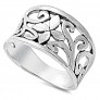 Bague Anneau Large Arabesque Argent 925