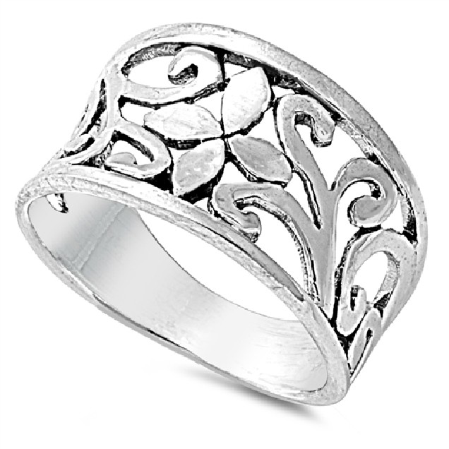 Bague Anneau Large Arabesque Argent 925