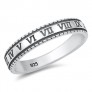 Bague anneau chiffres romains Argent 925