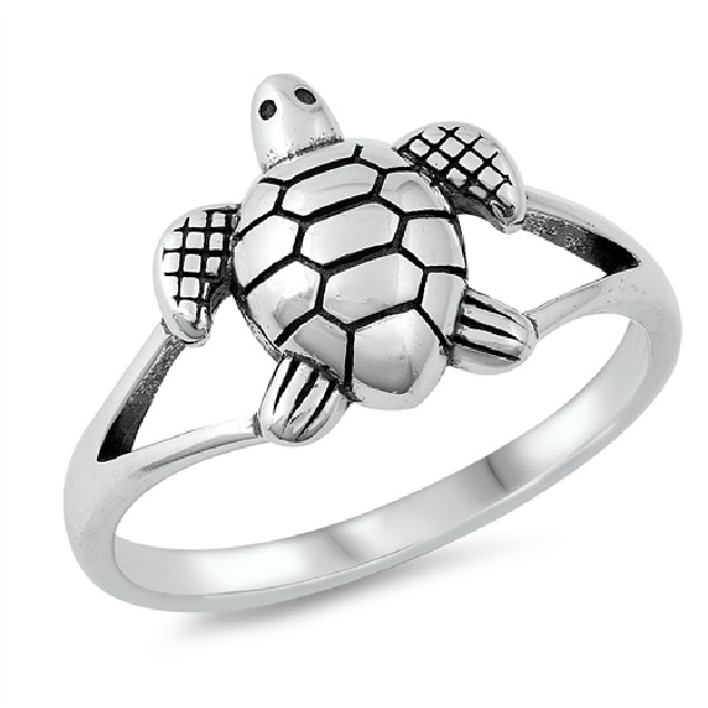 Bague Tortue en Argent 925