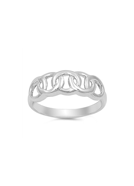 Bague cercles enlacées Argent 925