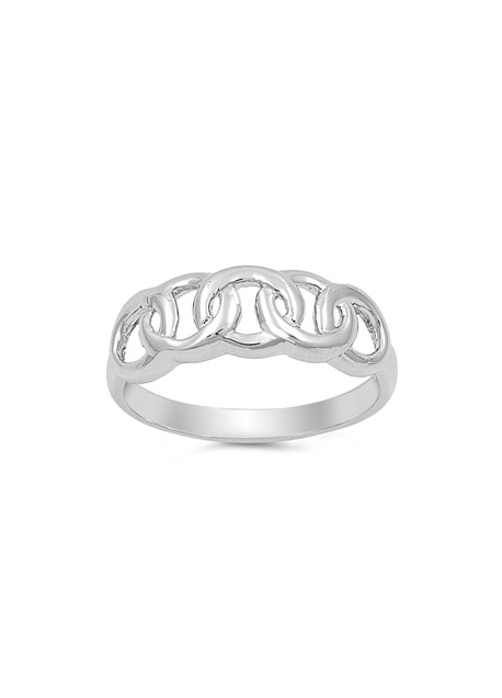 Bague cercles enlacées Argent 925