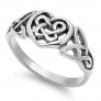 Bague mixte Coeur & motifs Celtes Argent 925