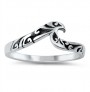 Bague Vague motifs Arabesques Argent 925