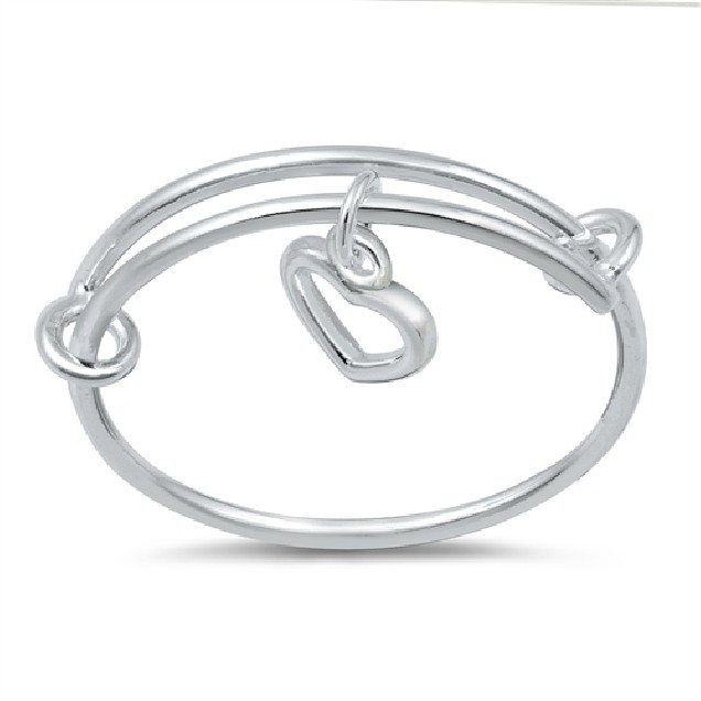 Bague coeur suspendu en Argent 925