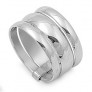 Bague large triple anneaux en Argent 925