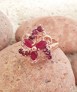 Bague ornées de Rubis & Grenats en Vermeil - Taille 53