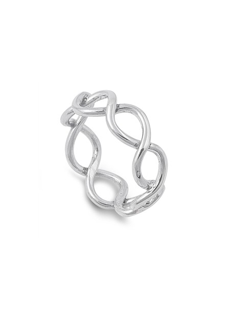 Bague Anneau mixte torsadé en Argent 925