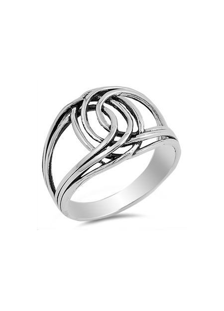 Bague Large Trio Entrelacés Argent 925