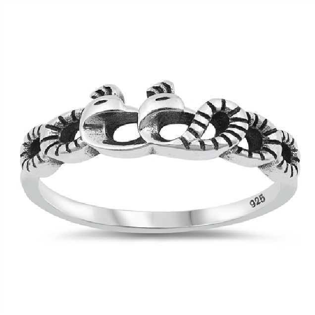 Bague 2 Serpents en Argent 925