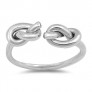 Bague ouverte double noeud en Argent 925