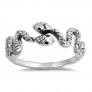 Bague 2 Serpents en Argent Massif