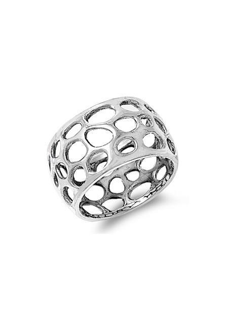 Bague Large en Argent Massif