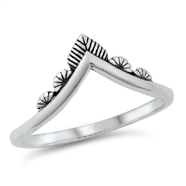 Bague Design en V en Argent 925