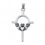 Pendentif Croix de Claddagh en Argent 925