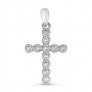 Pendentif Croix en Argent 925 orné de zirconiums