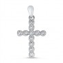 Pendentif Croix en Argent 925 orné de zirconiums