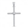 Pendentif Croix en Argent 925 orné de zirconiums