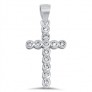 Pendentif Croix en Argent 925 orné de zirconiums